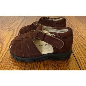 Hanna Andersson Girls' Brown Leather Sandals Size 5 Toddler